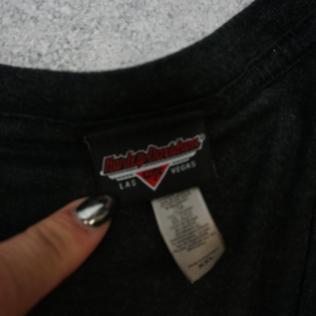Harley Davidson Las Vegas Cafe Rhinestone Wings T-Shirt