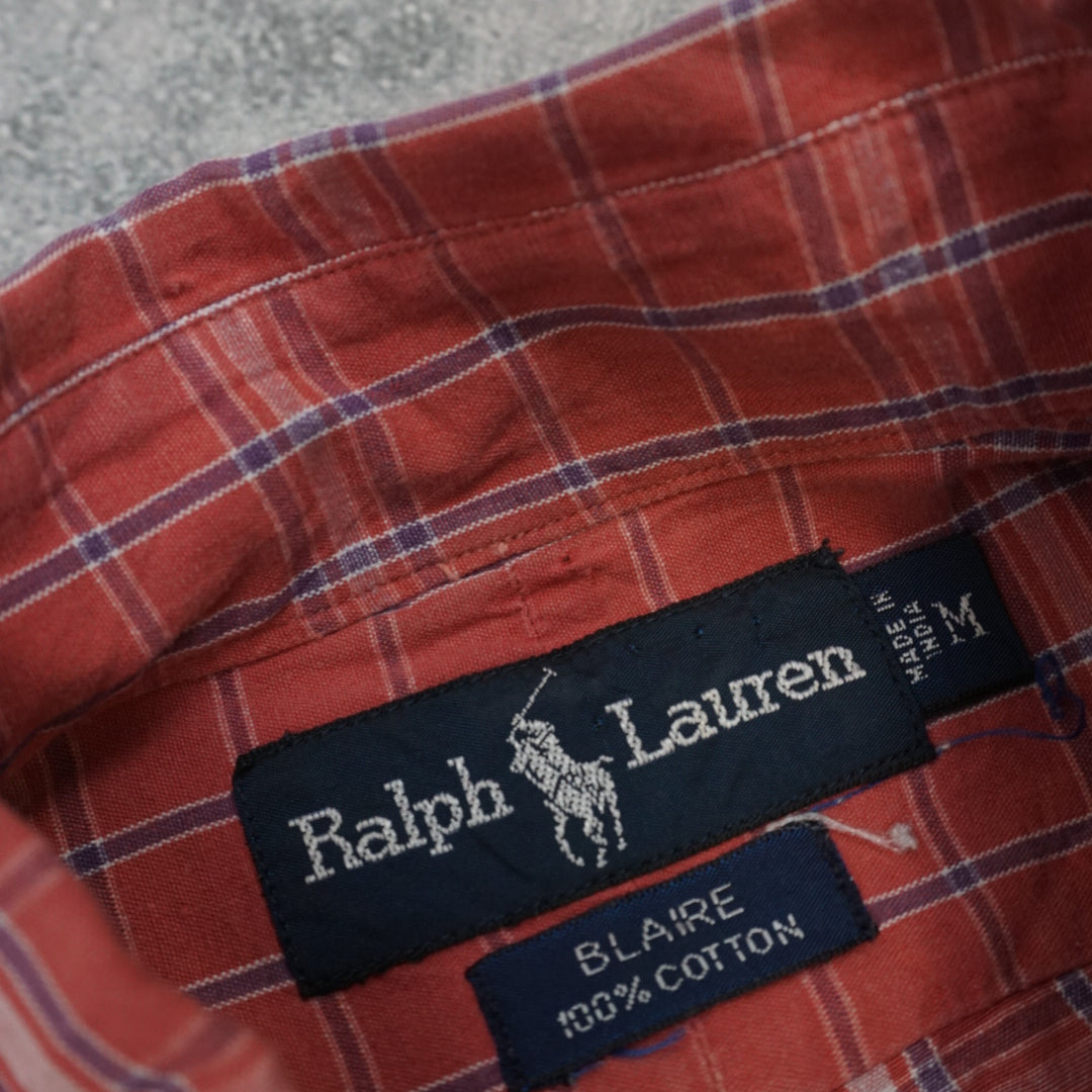 90s Ralph Lauren Blaire Plaid Short Sleeve Button Up Shirt