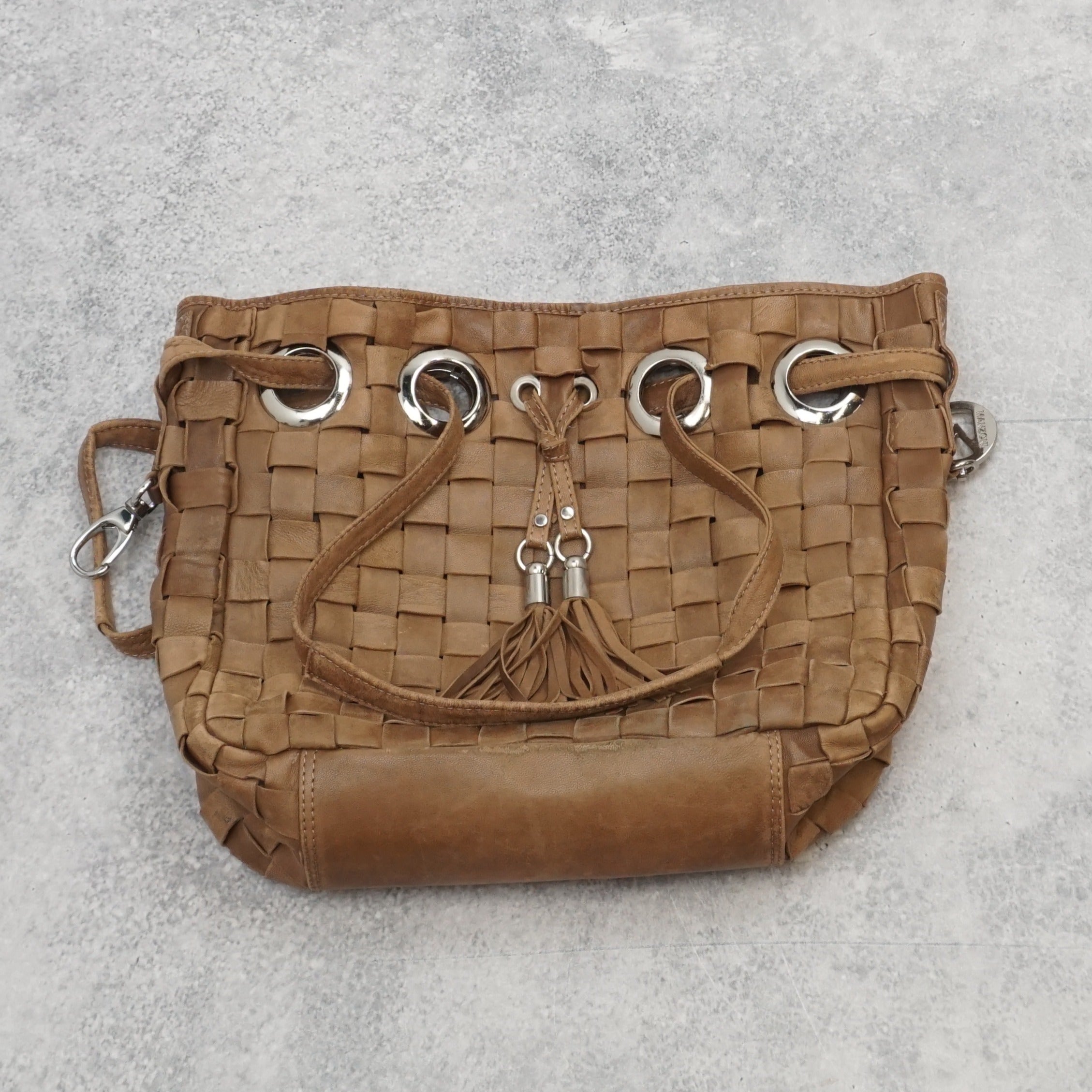 Manzoni Woven Leather Handbag