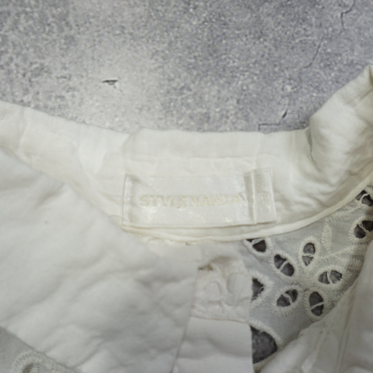 Style Manor Floral Embroidered Button Up