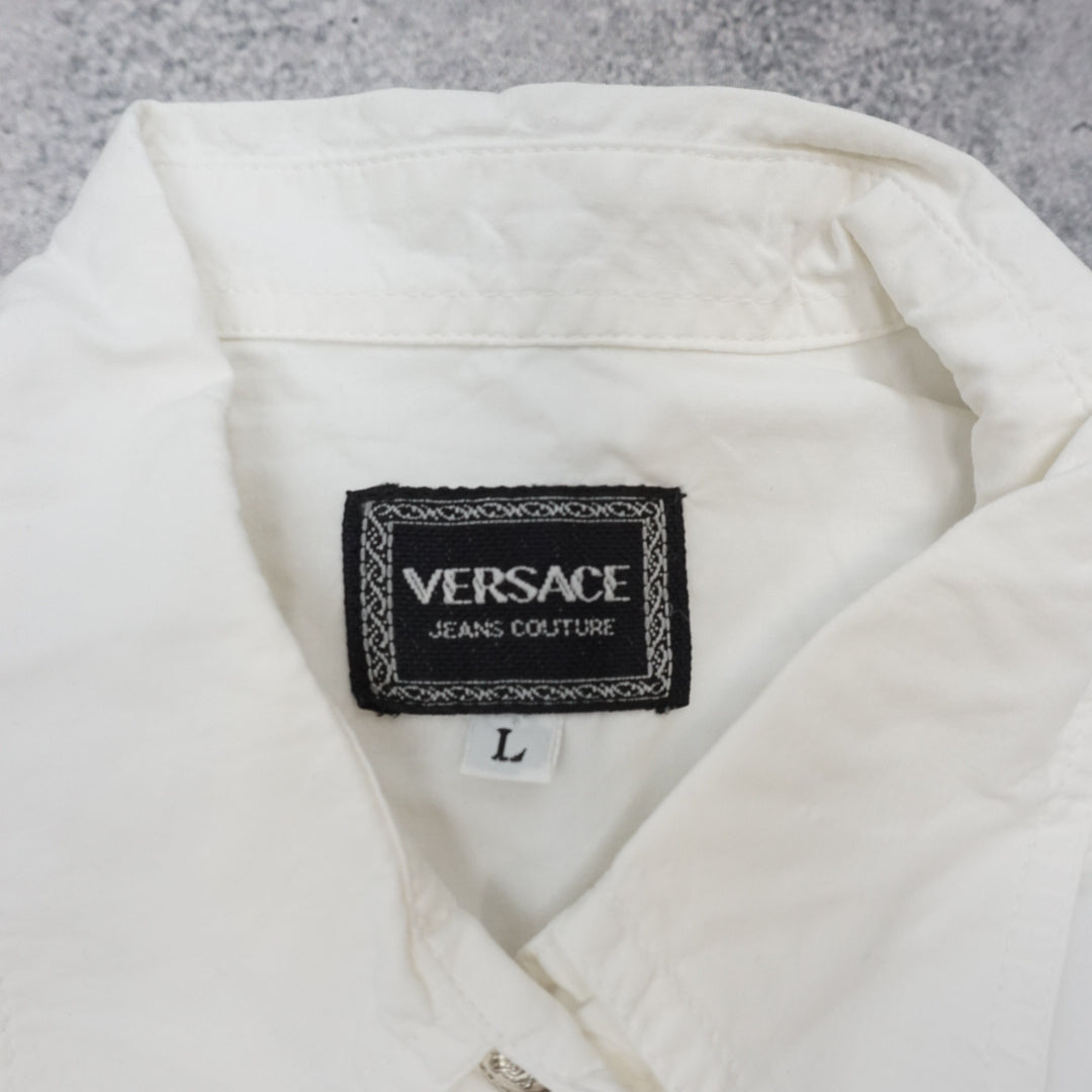 90s Versace Jeans Couture Western Medusa Button Shirt