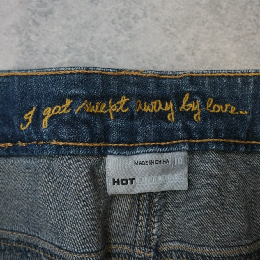 2000s Hot Options Denim Rolled Cuff Capri