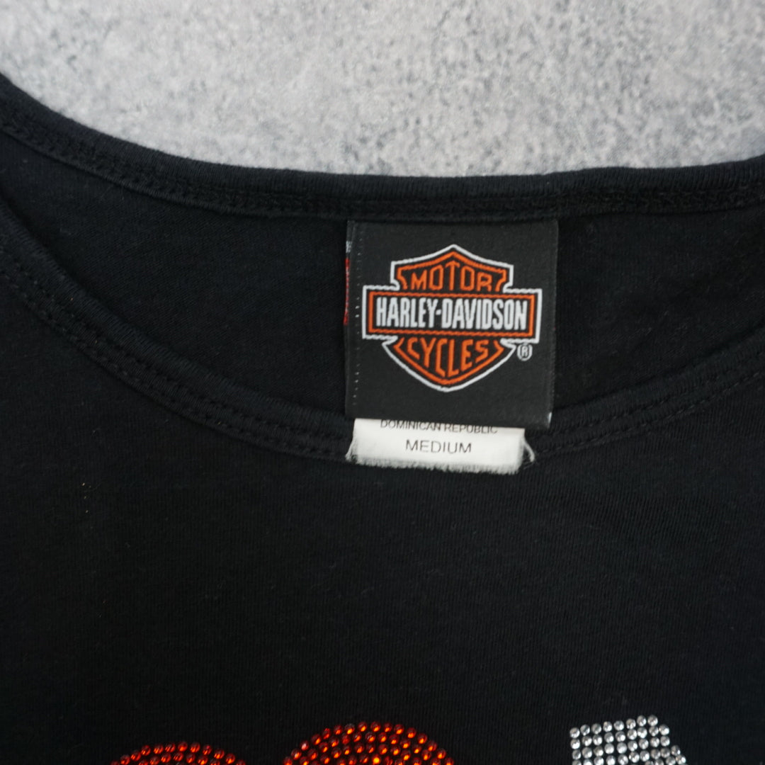 2000s Harley-Davidson I Love My Harley Rhinestone T-Shirt