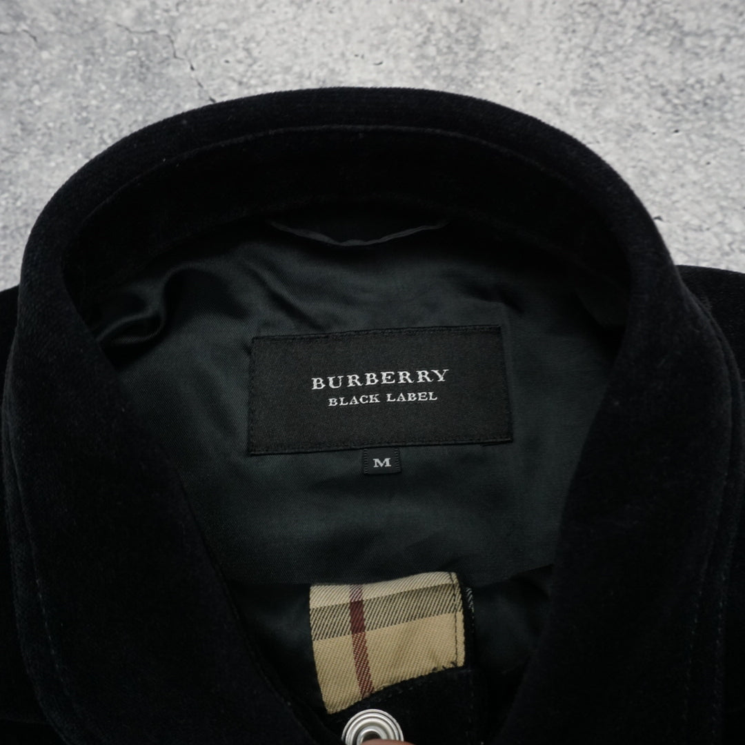 2000s Burberry Black Label Velour Jacket