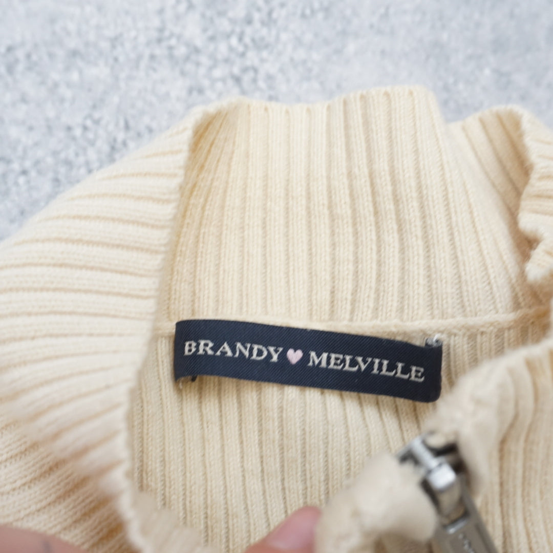 Brandy Melville Ribbed Zip Up