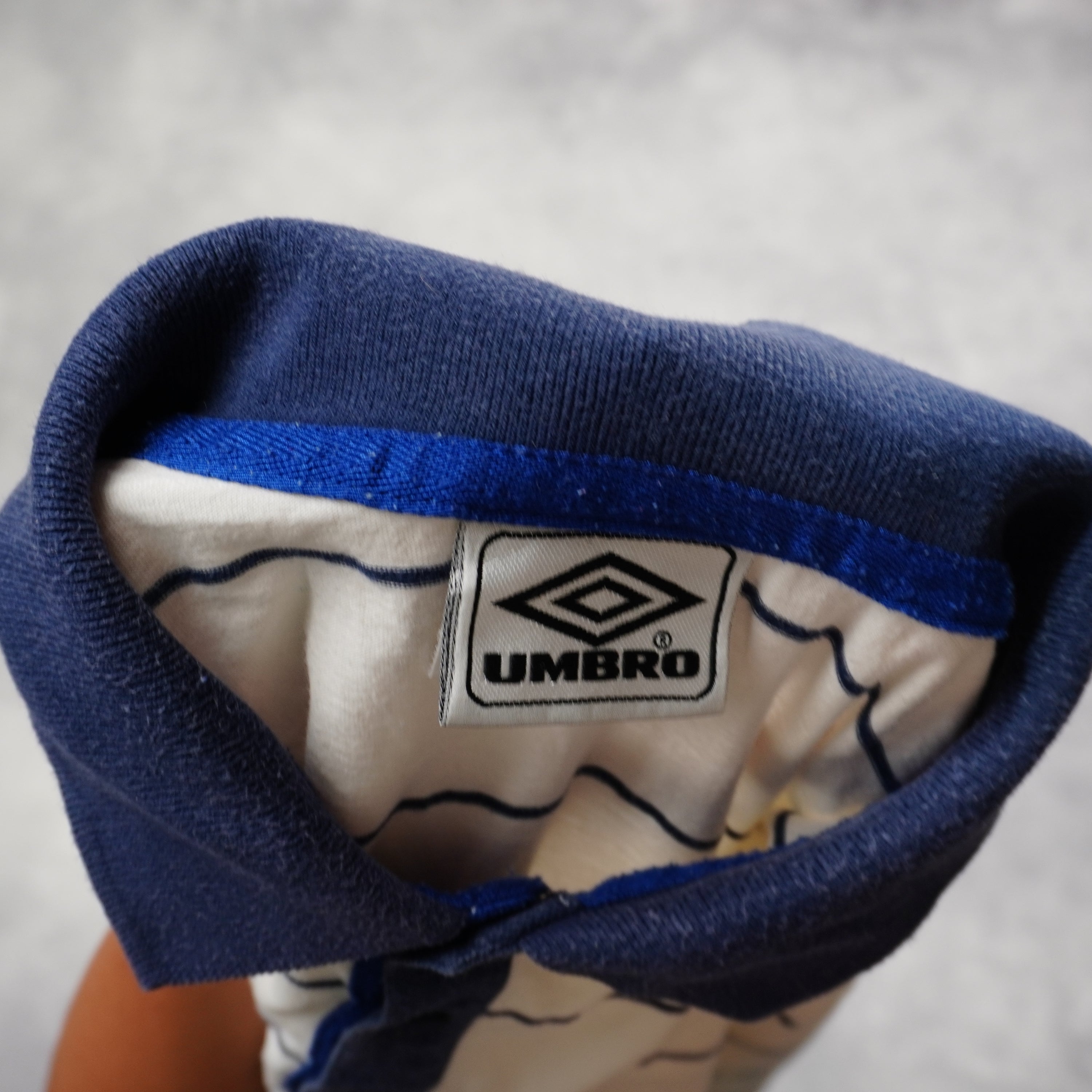 2000s Umbro Striped Polo