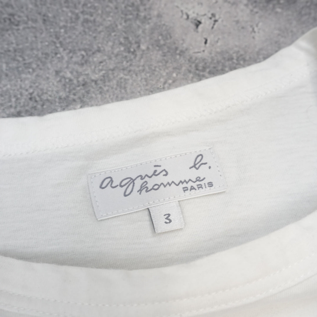 Agnes B Homme Script Logo T-Shirt Long Sleeve