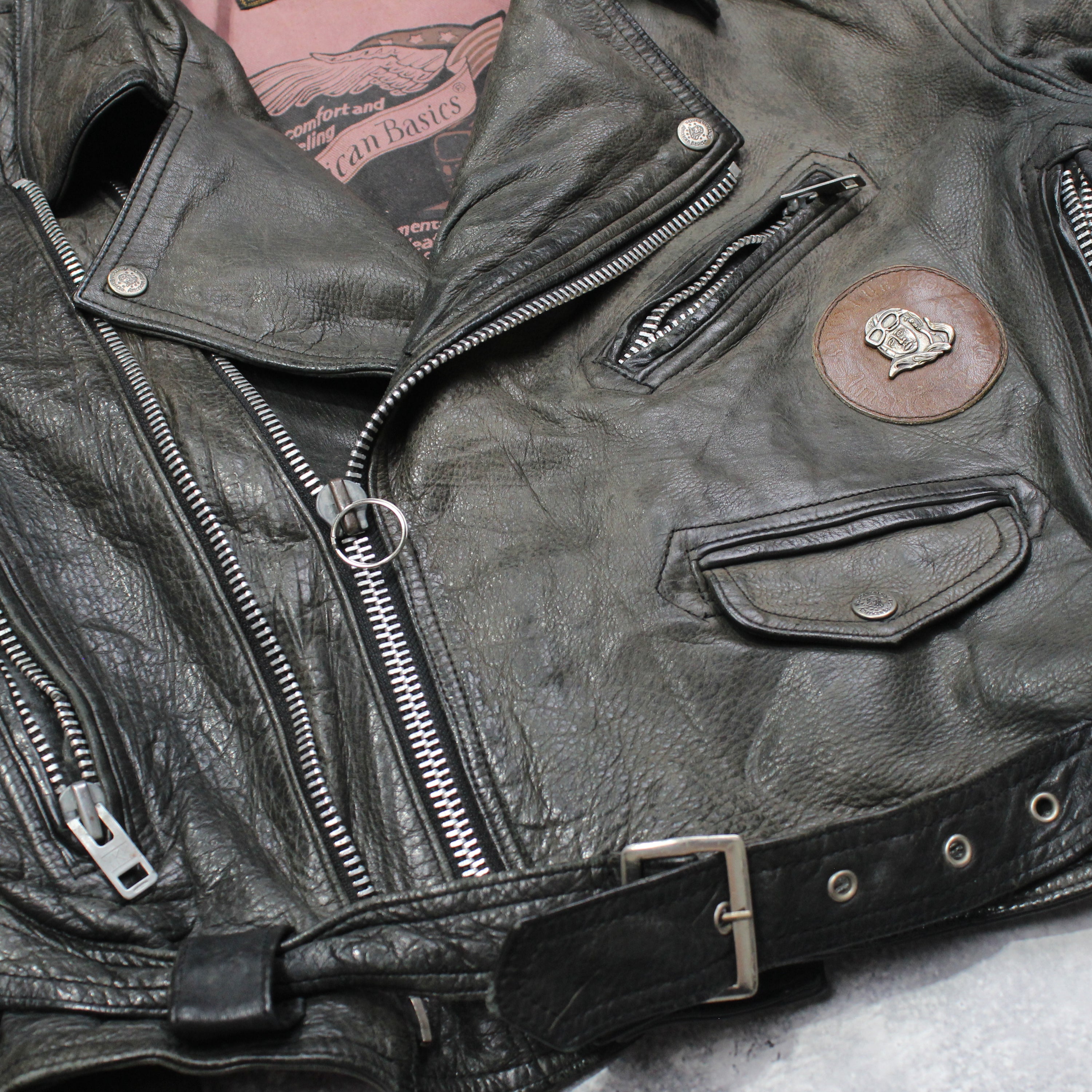 80s American Basics Leather Jacket