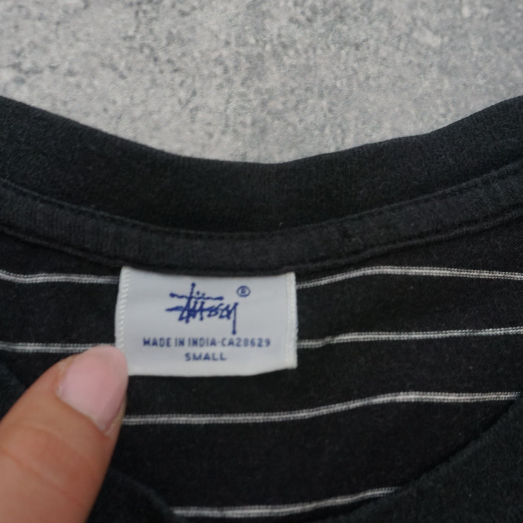 Stussy Striped Graphic T-Shirt
