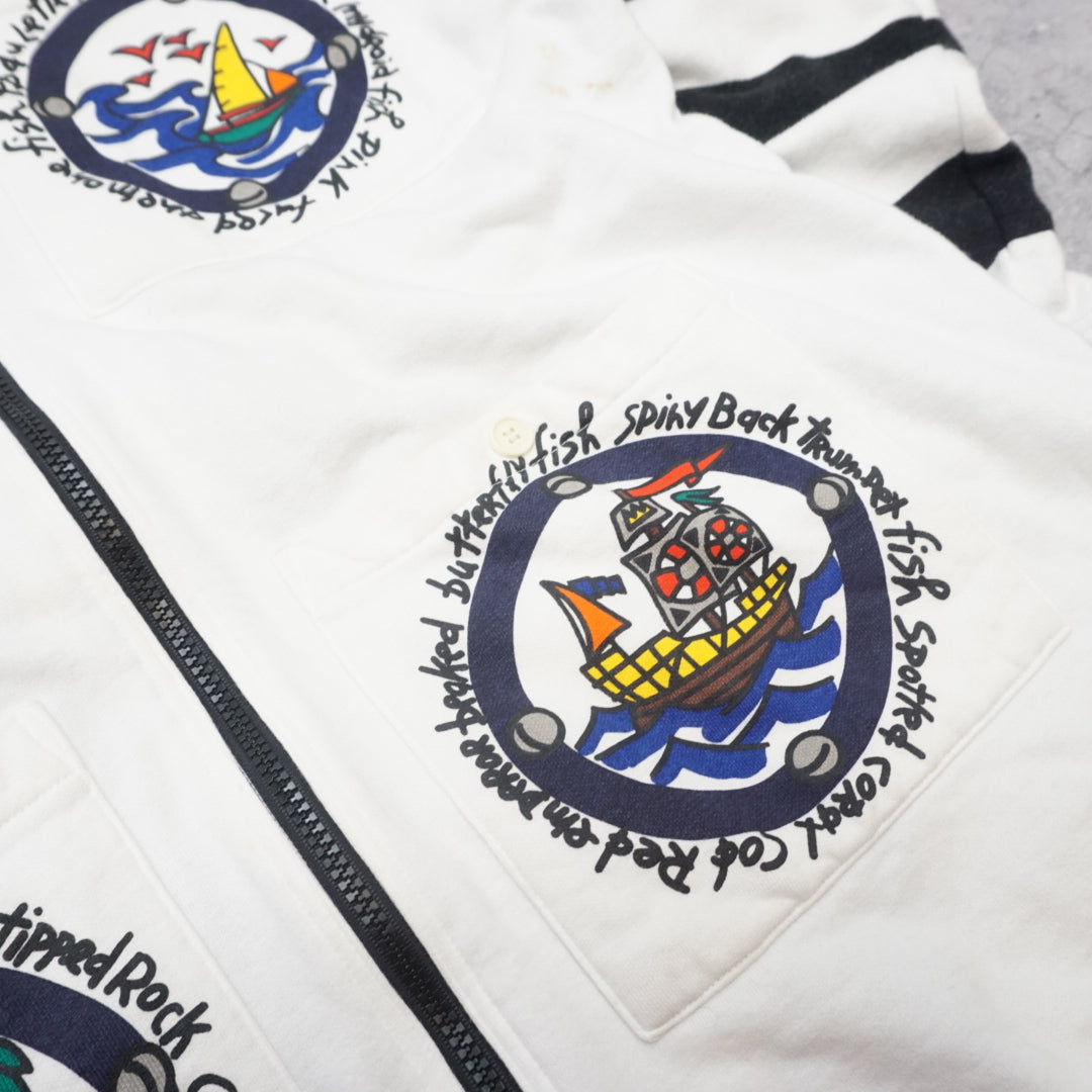 Jean Charles de Castelbajac Graphic Zip Up Hoodie