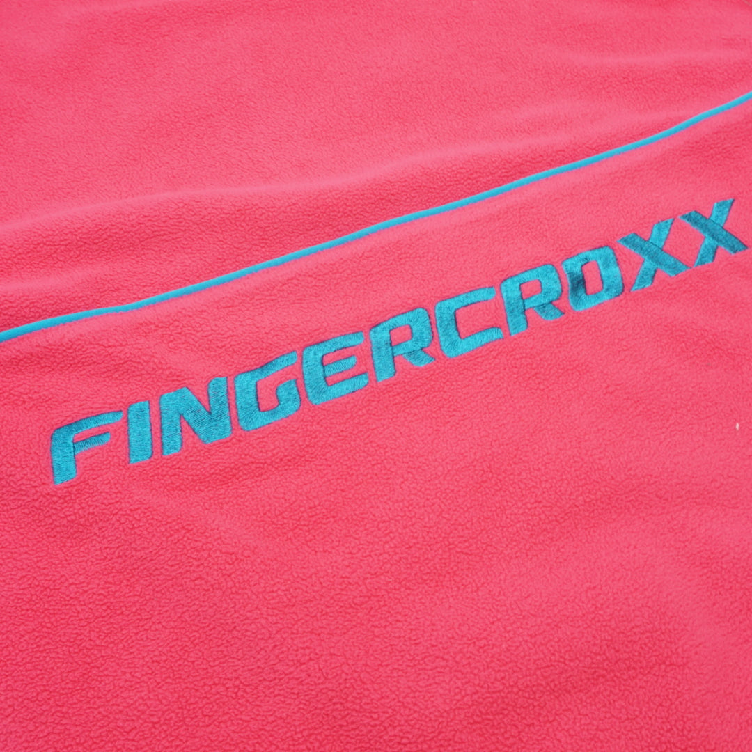 Fingercroxx Quarter Zip Embroidered Fleece Hoodie