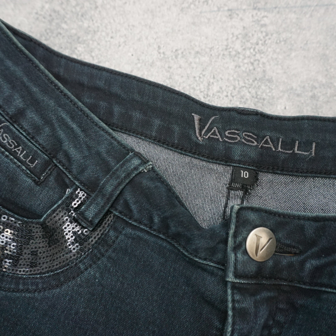 2000s Vassalli Sequined Waistband Jeans
