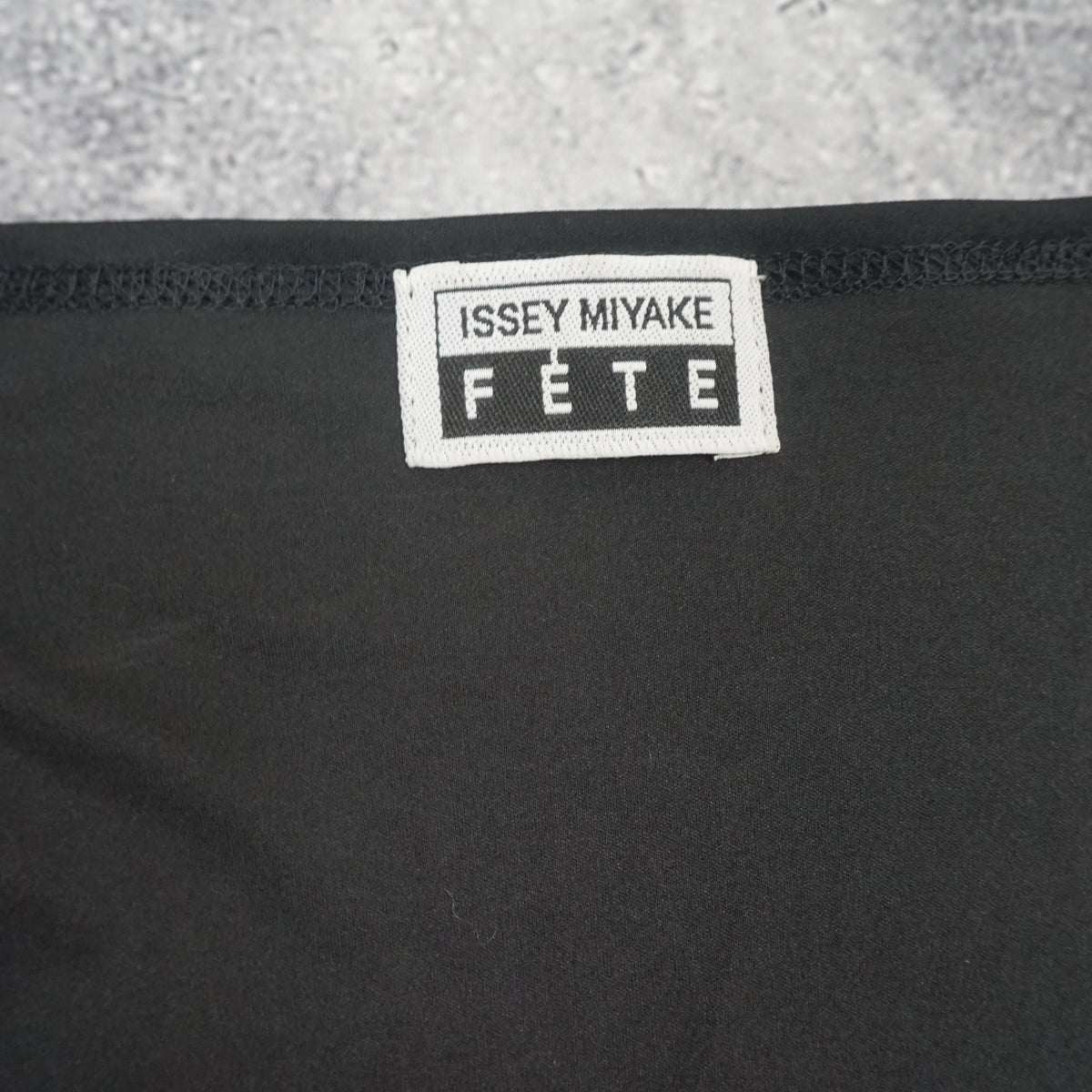 90s Issey Miyake FETE Black Scoop Neck Top Long Sleeve
