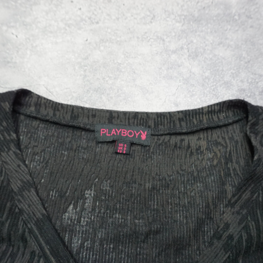2000s Playboy Zip Up T-Shirt