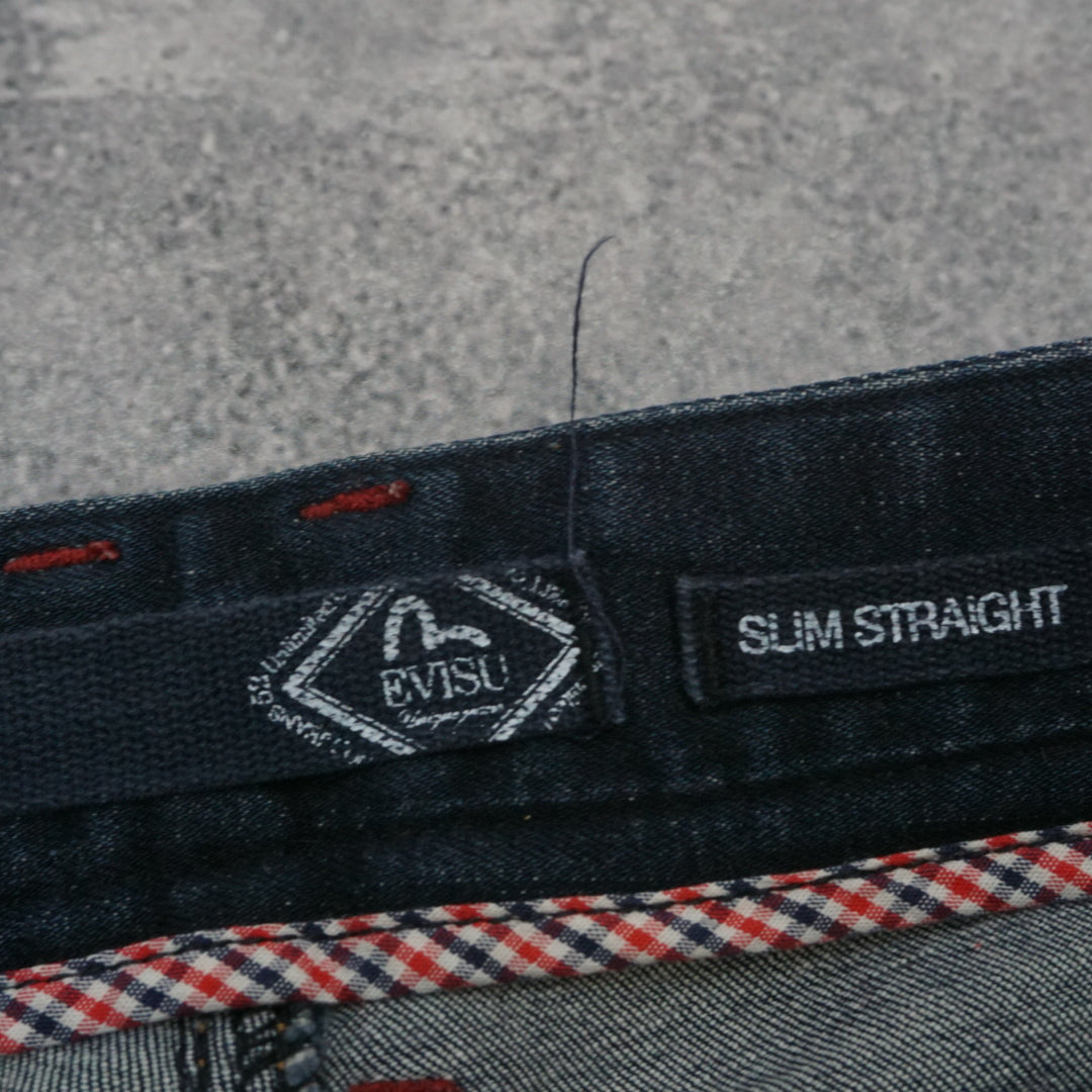 2000s Evisugenes Unique Slim Straight Cuffed Jorts