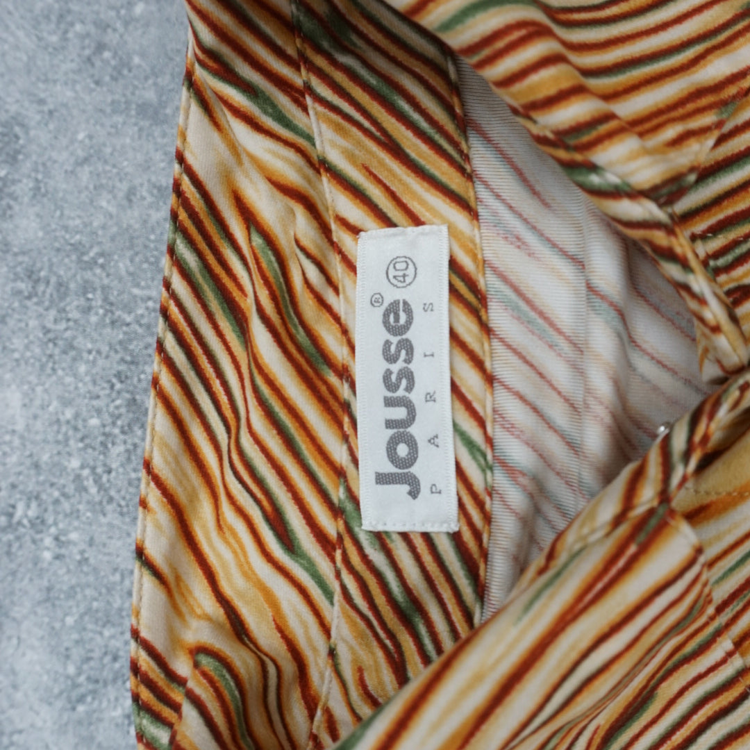 70s Jousse Paris Striped Abstract Shirt