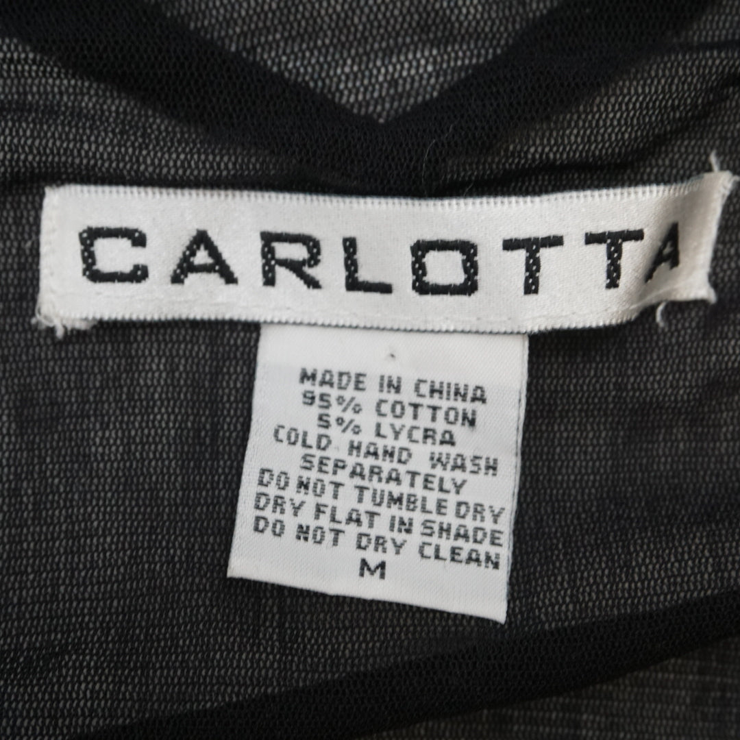2000s Carlotta Graphic Mesh Long Sleeve Top