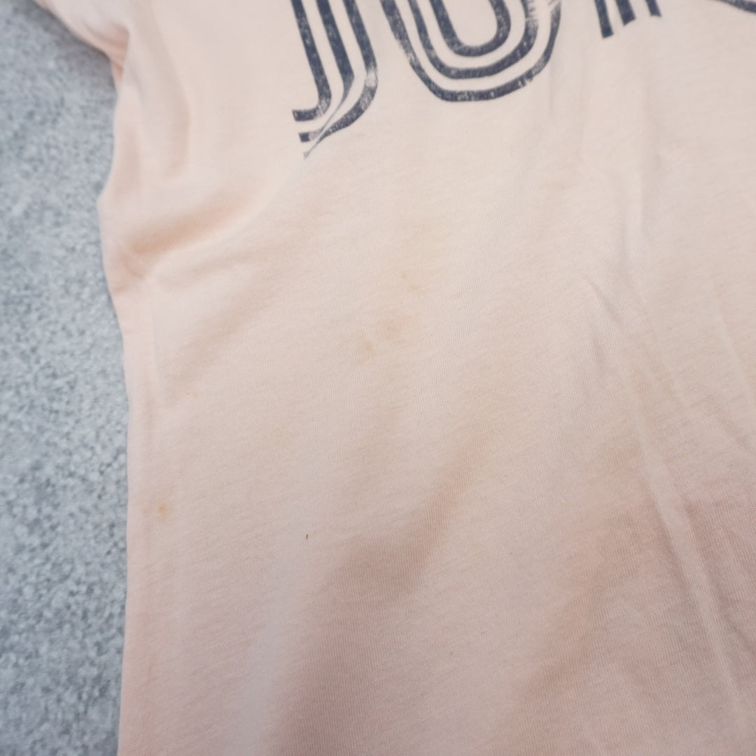 2000s Juicy Couture Graphic Rainbow Top Tee