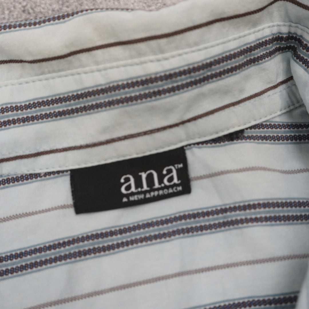 2000s A.N.A Striped Button Up