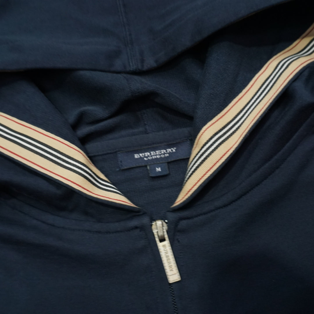 2000s Burberry Zip Up Hoodie
