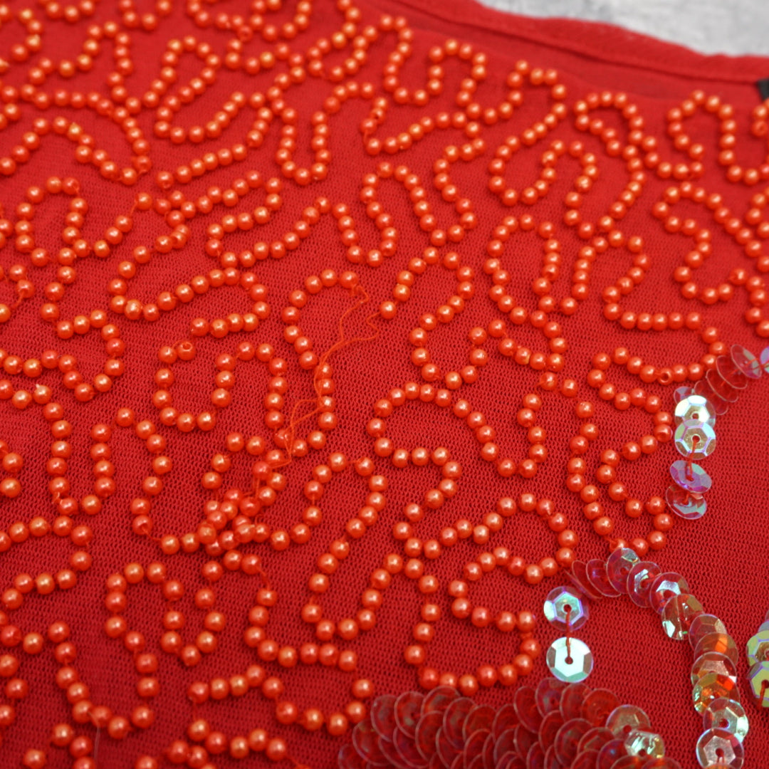 2000s Beaded Sequin Top