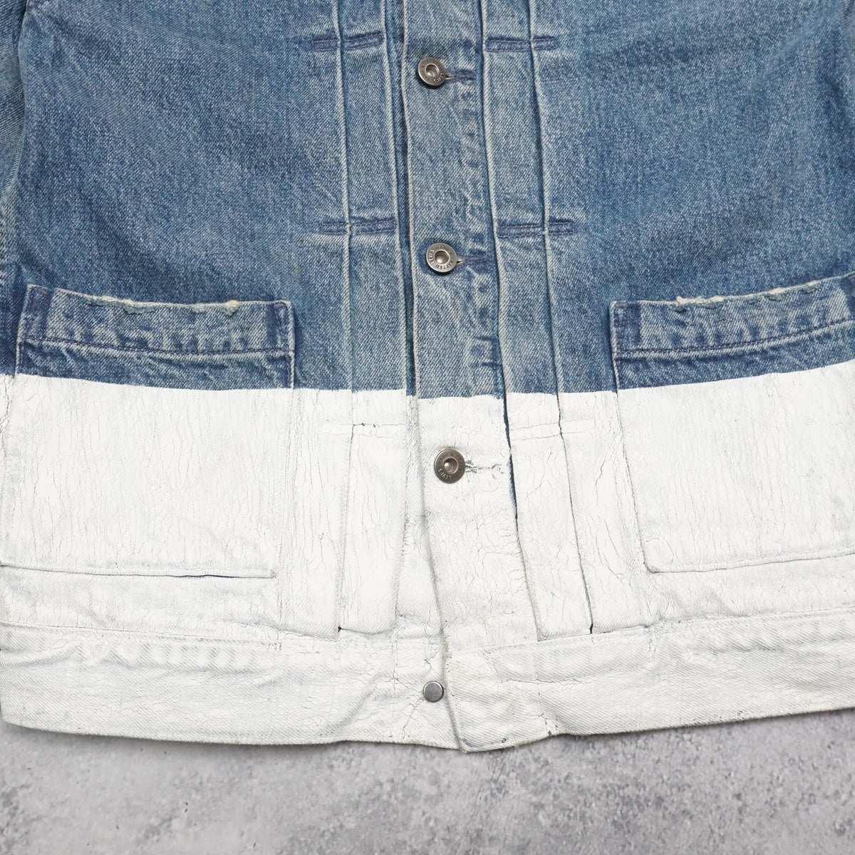 2000s Levi's Made & Crafted Painted Dipped Type 1 Denim Jacket
