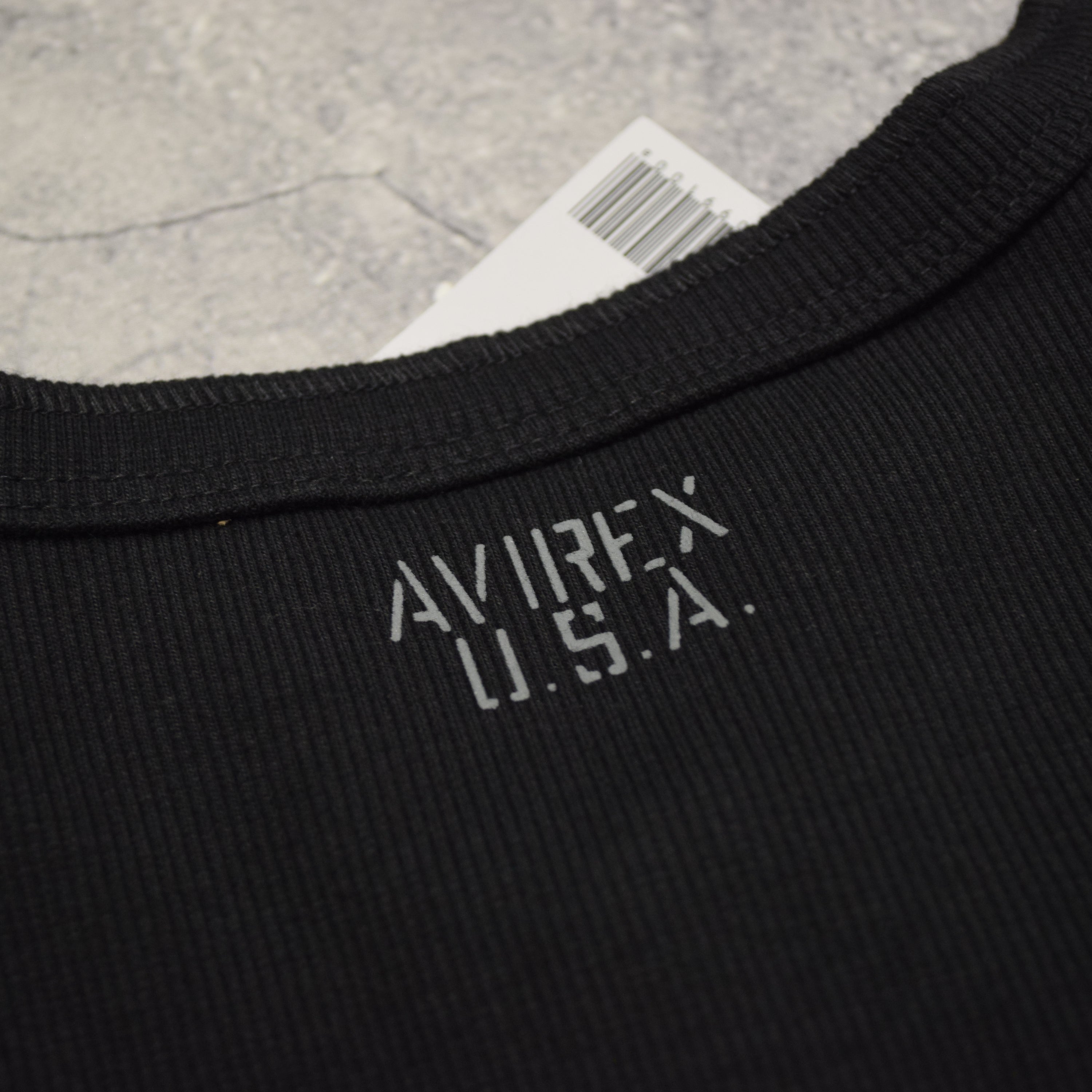 Avirex Ribbed Henley T-Shirt