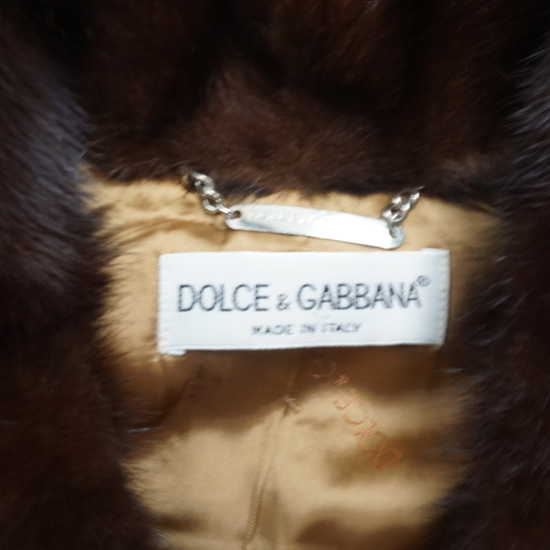 90s Dolce & Gabbana Fur Collar Jacket