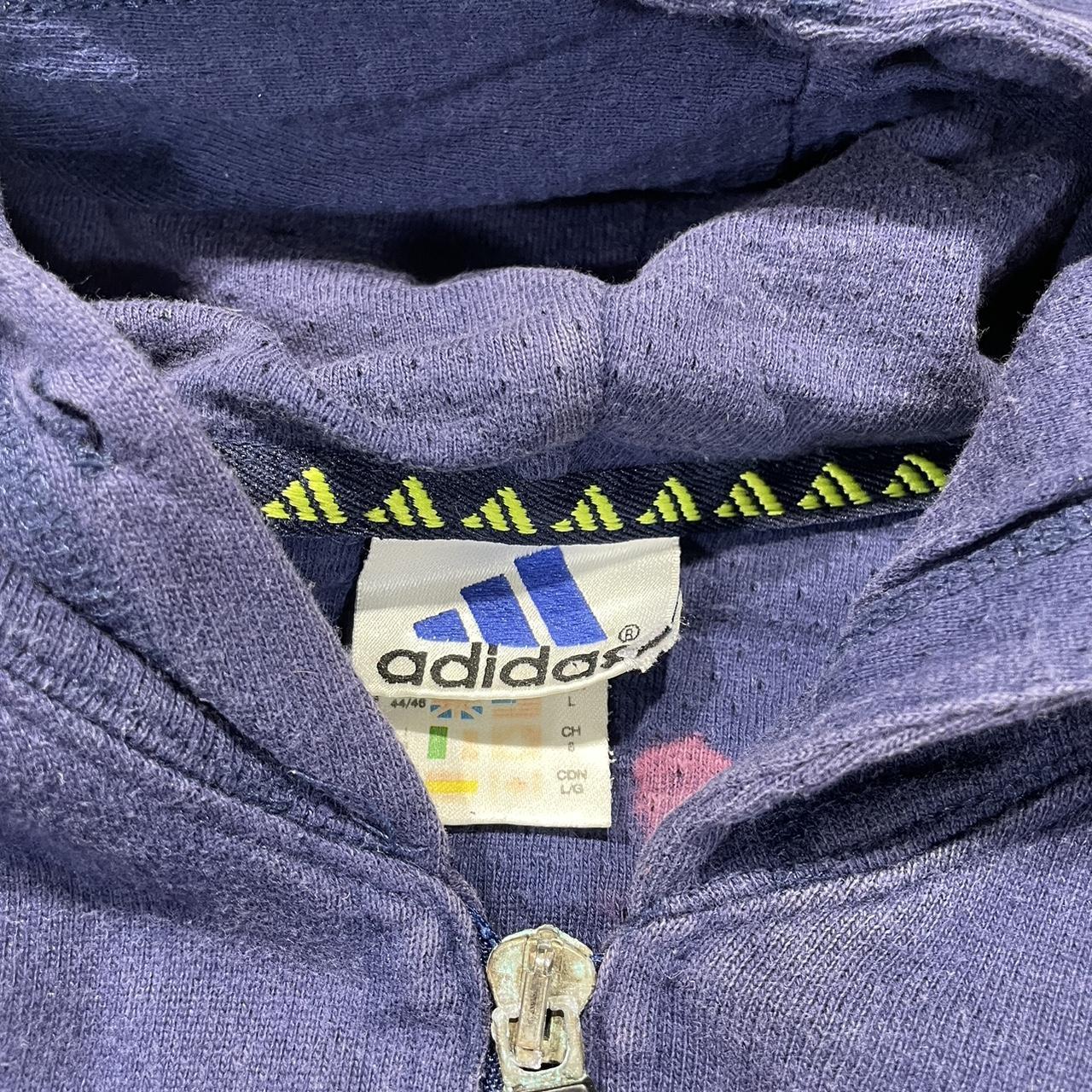 90s Adidas Oversized Hoodie Zip Up