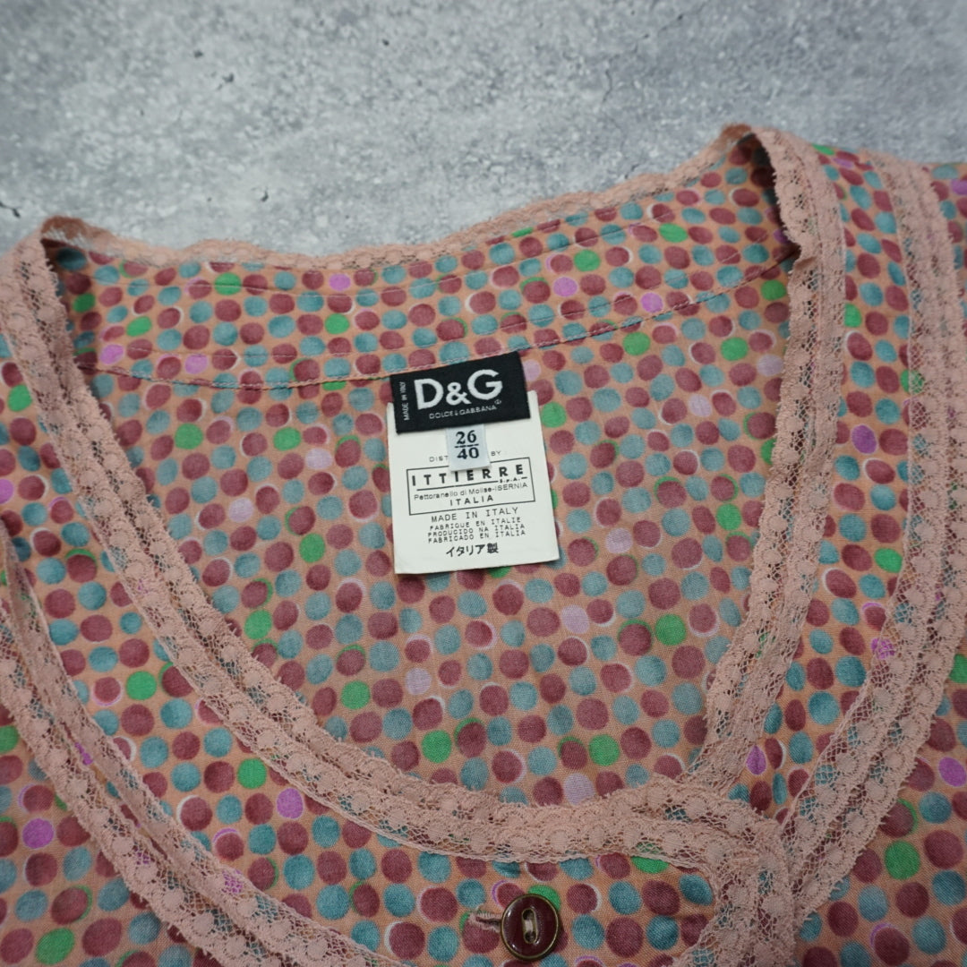2000s Dolce & Gabbana Patterned Top