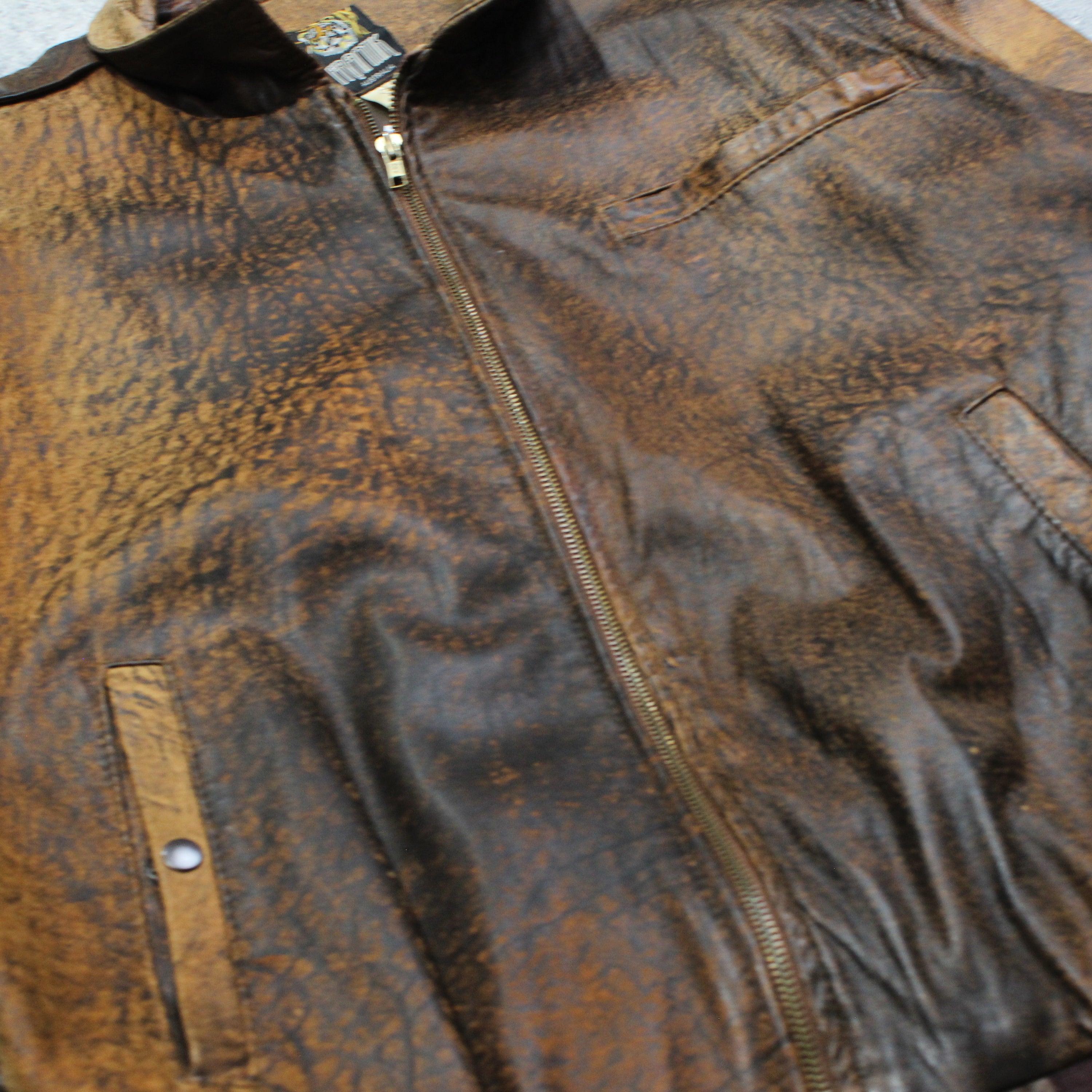 80s Frantik Aviator Leather Jacket
