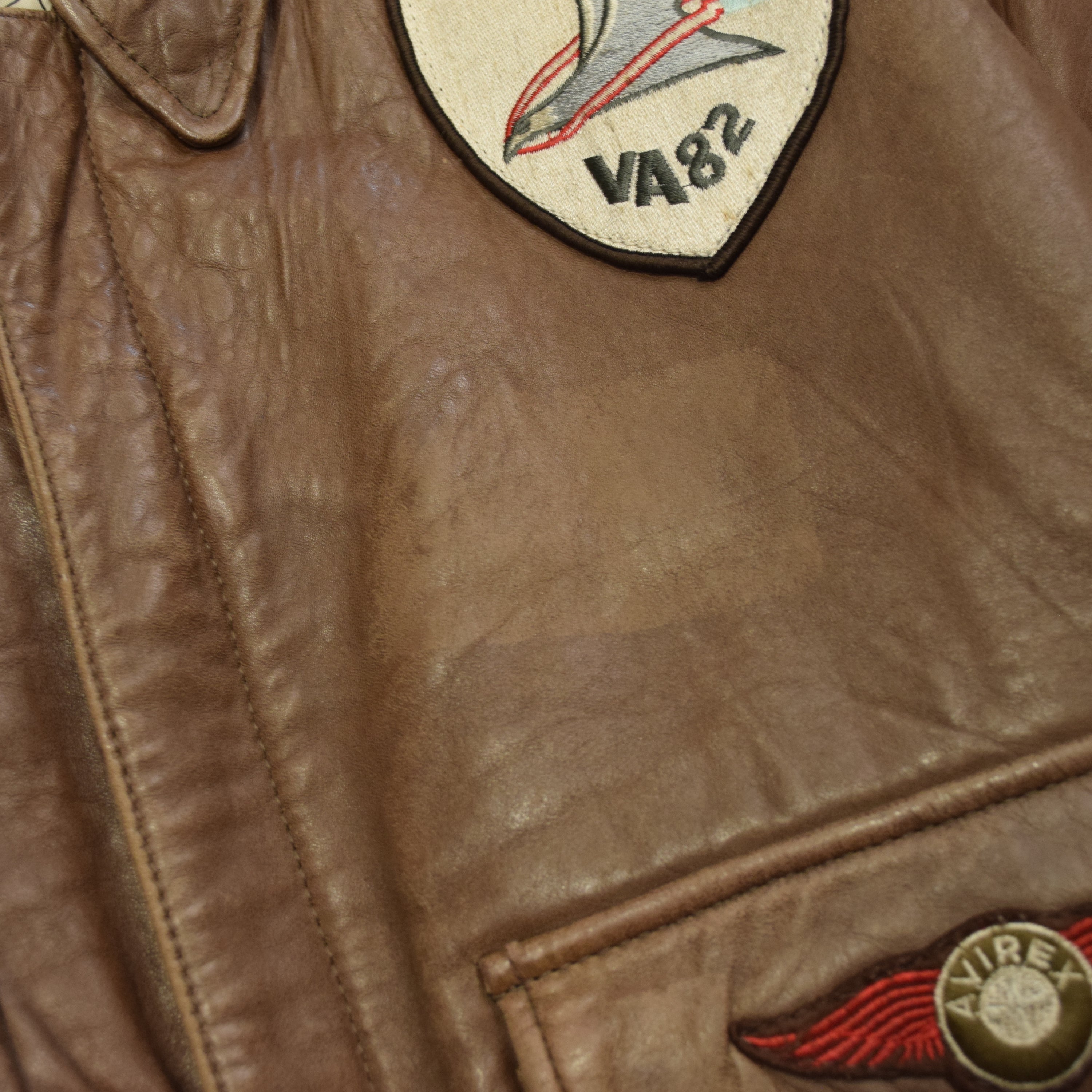 2000s Avirex Type A-2 Bomber Leather Jacket