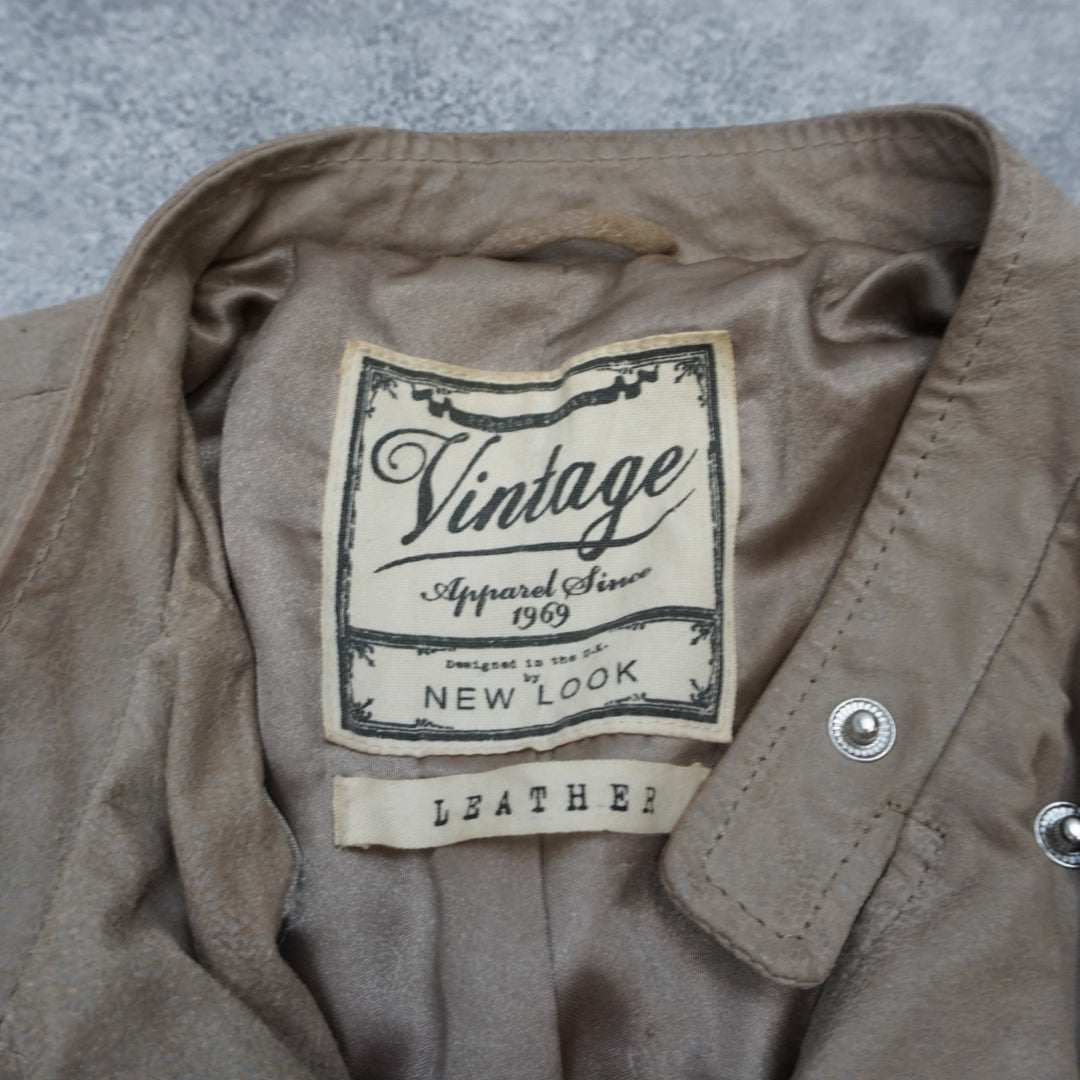 New Look Vintage Suede Moto Leather Jacket
