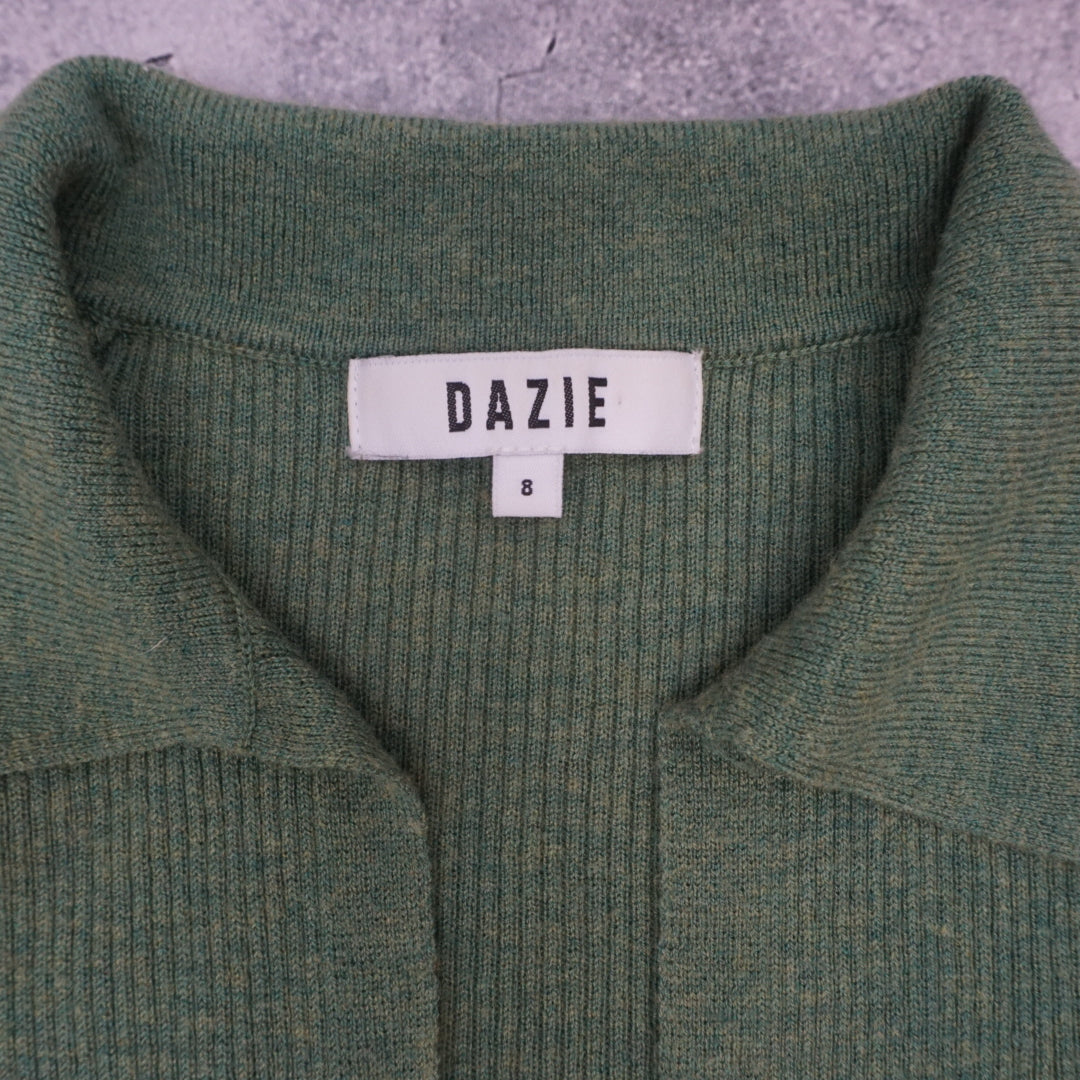Dazie Ribbed Knit Polo Dress