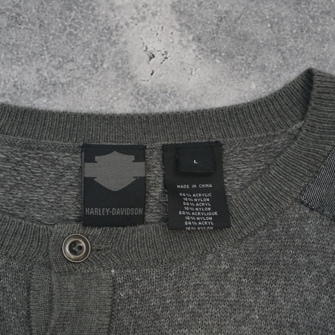 Harley-Davidson Henley Style Knit