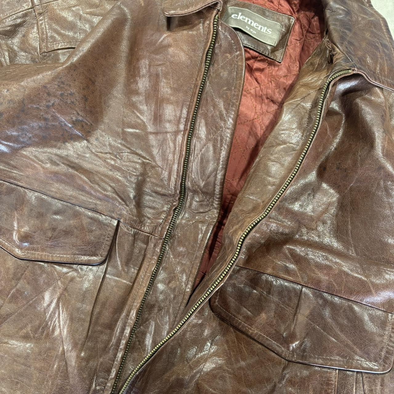 90s Elements Leather Jacket
