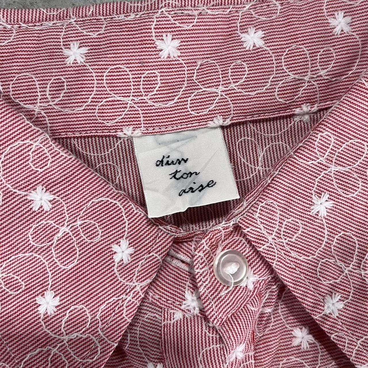 2000s Ruffled Button Up Top