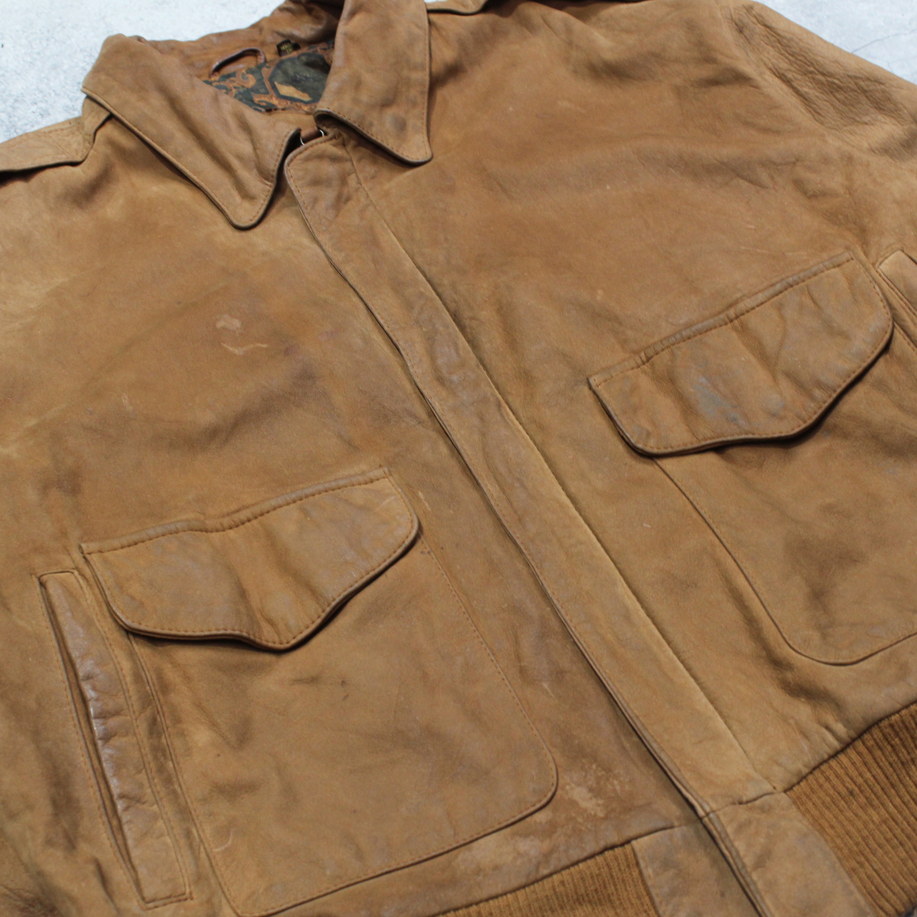 2000s Rock Creek Aviator Leather Jacket
