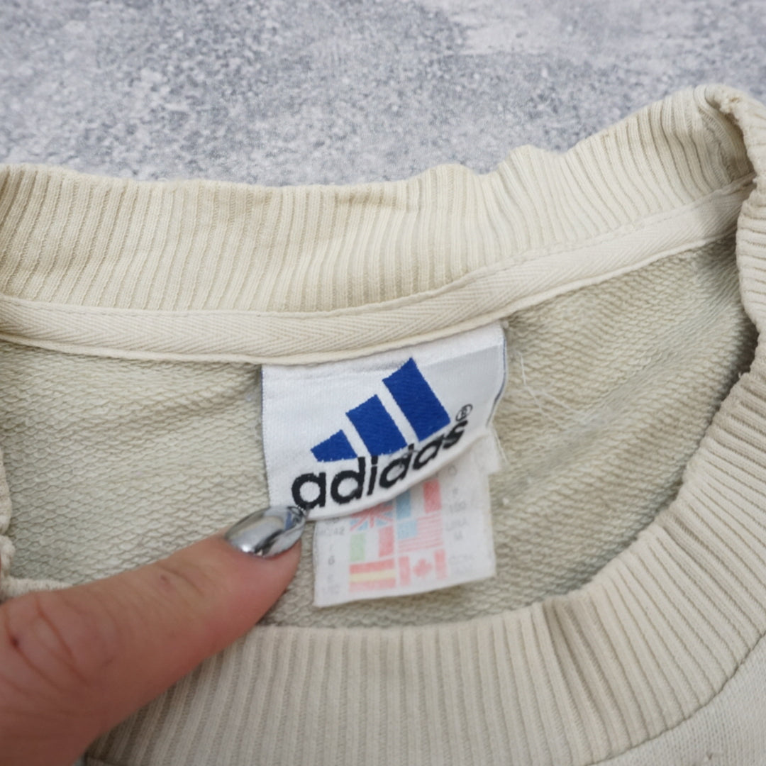 90s Adidas Tonal Embroidered Crewneck Jumper