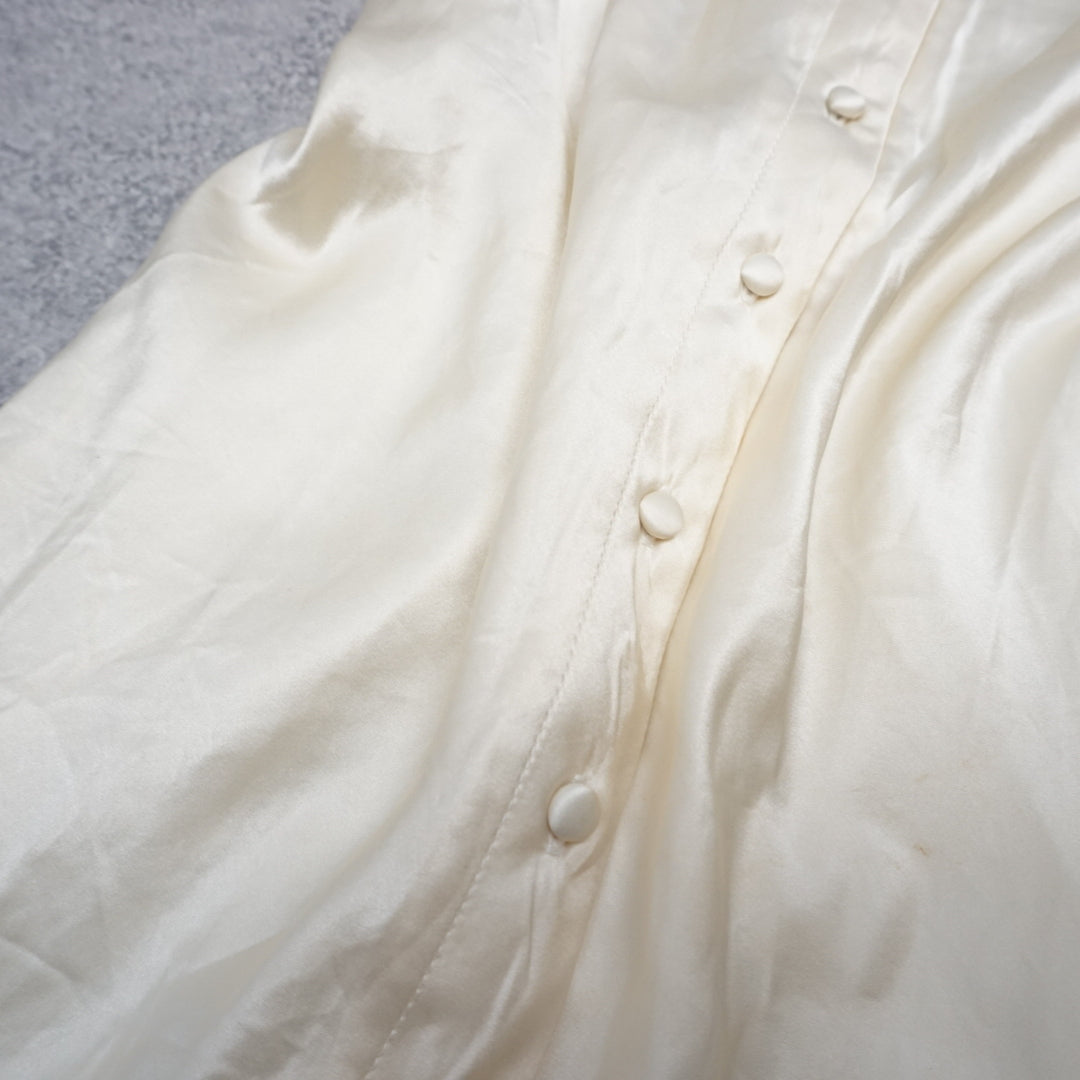 2000s Gold Hawk Slip Satin Dress
