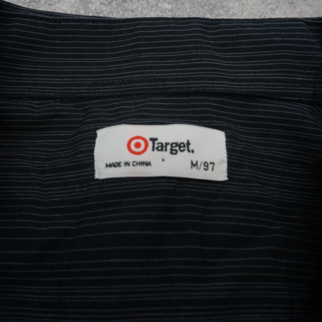 2000s Target Graphic Pinstripe Shirt