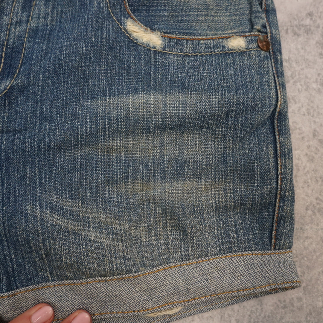 2000s True Religion Denim Distressed Shorts