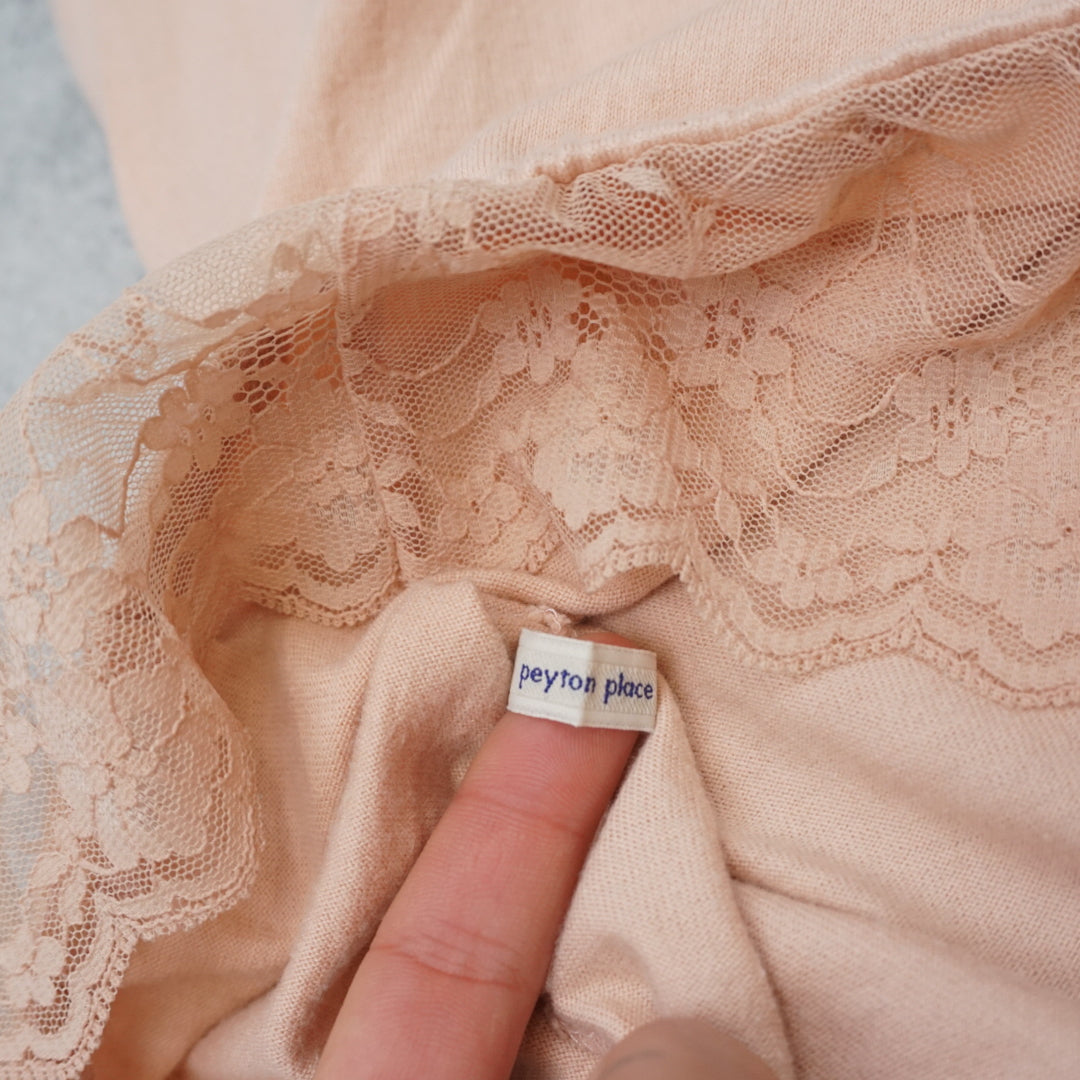 Peyton Place Lace Hem Top