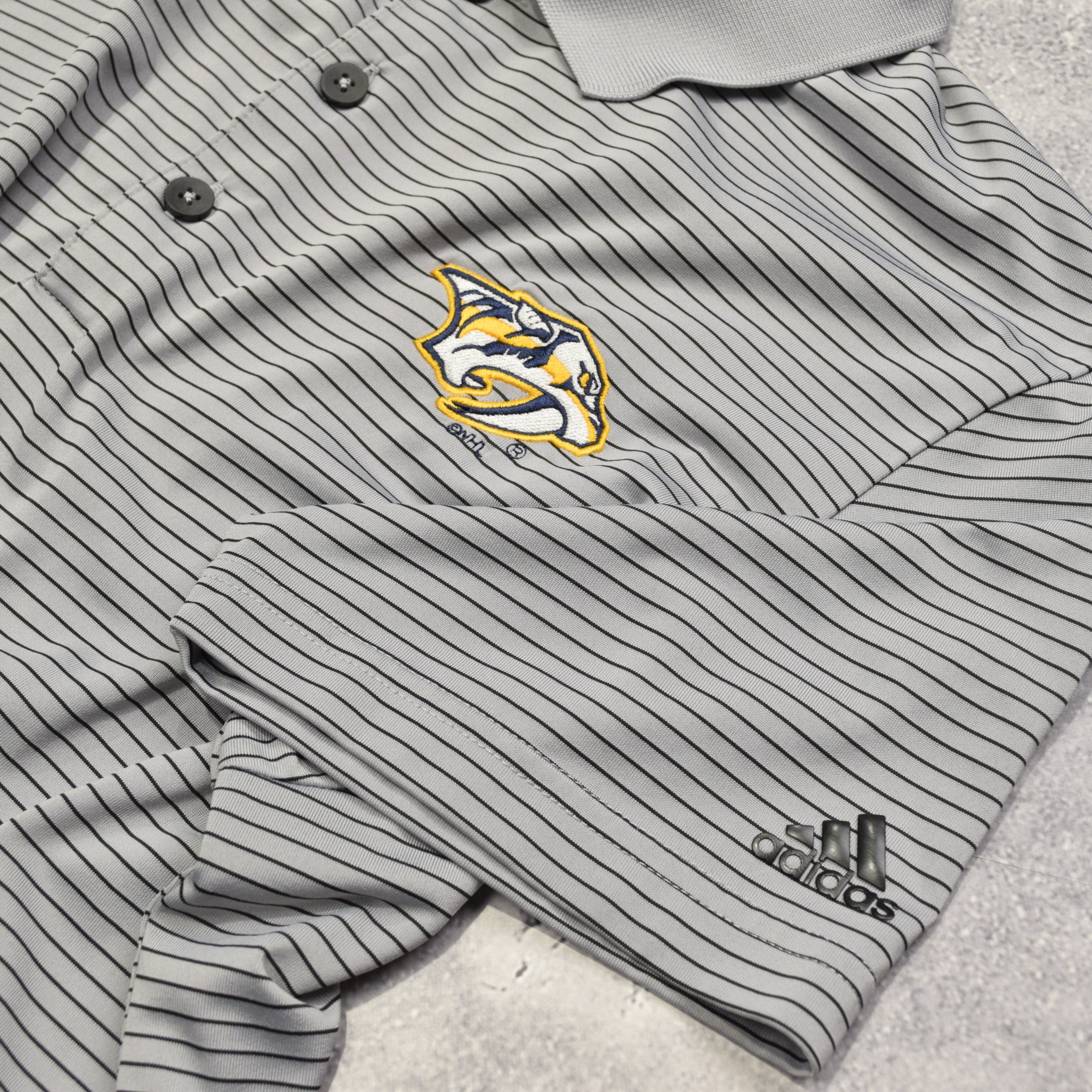 2000s Adidas Striped Team Polo
