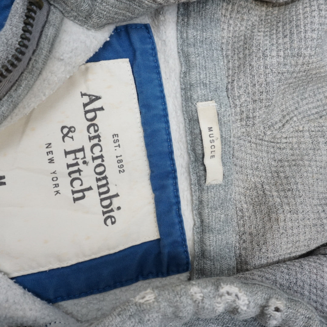 Abercrombie & Fitch Zip Distressed 92 Graphic Hoodie