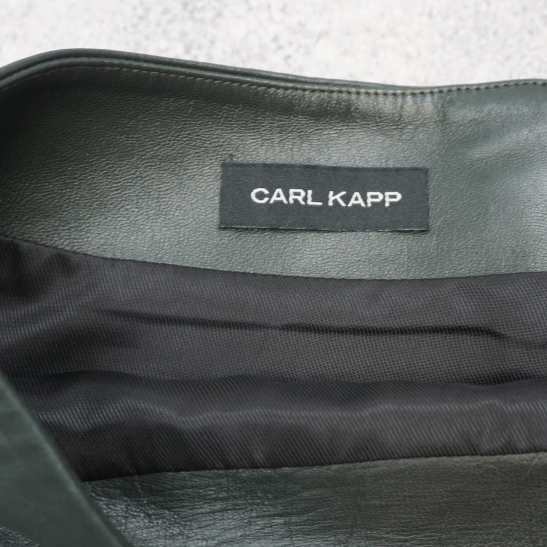 Carl Kapp Leather A-Line Skirt
