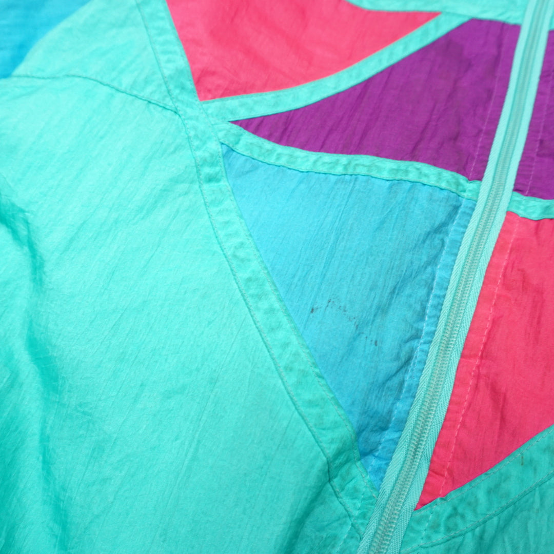 80s Bocoo Multicolor Geometric Track Jacket