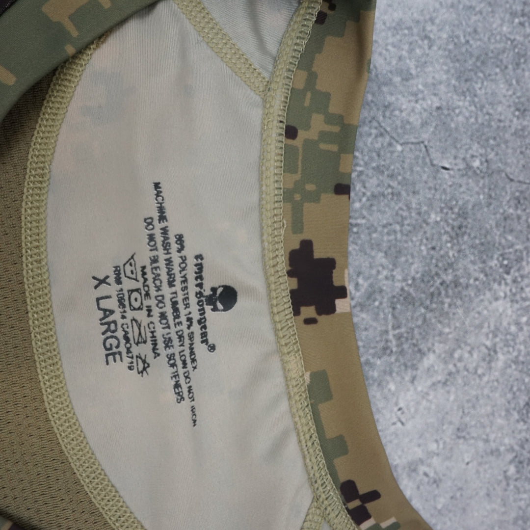 2000s Emersonger Digital Camo Mesh Panel T-Shirt