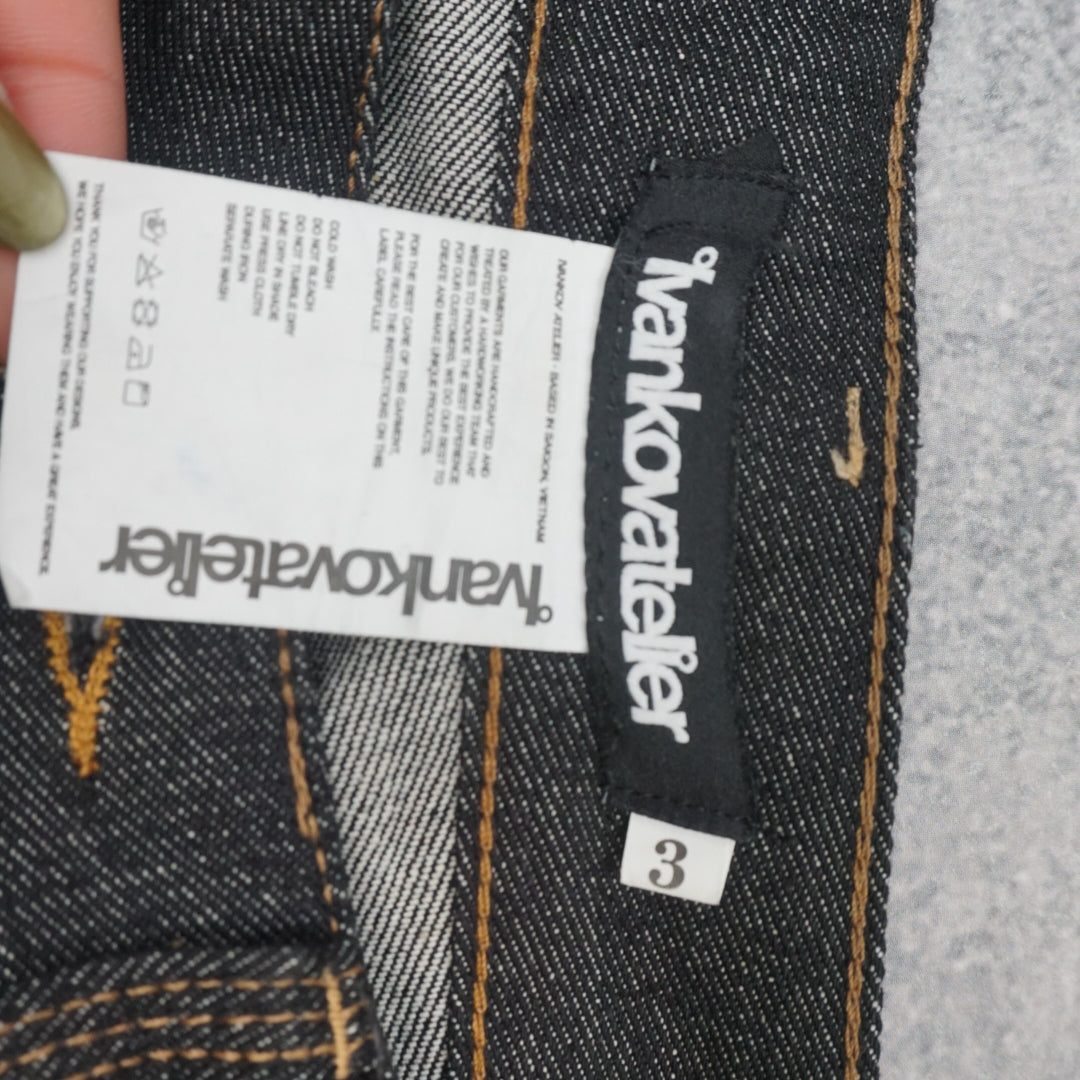 Ivankovatelier Wide Leg High Rise Jeans