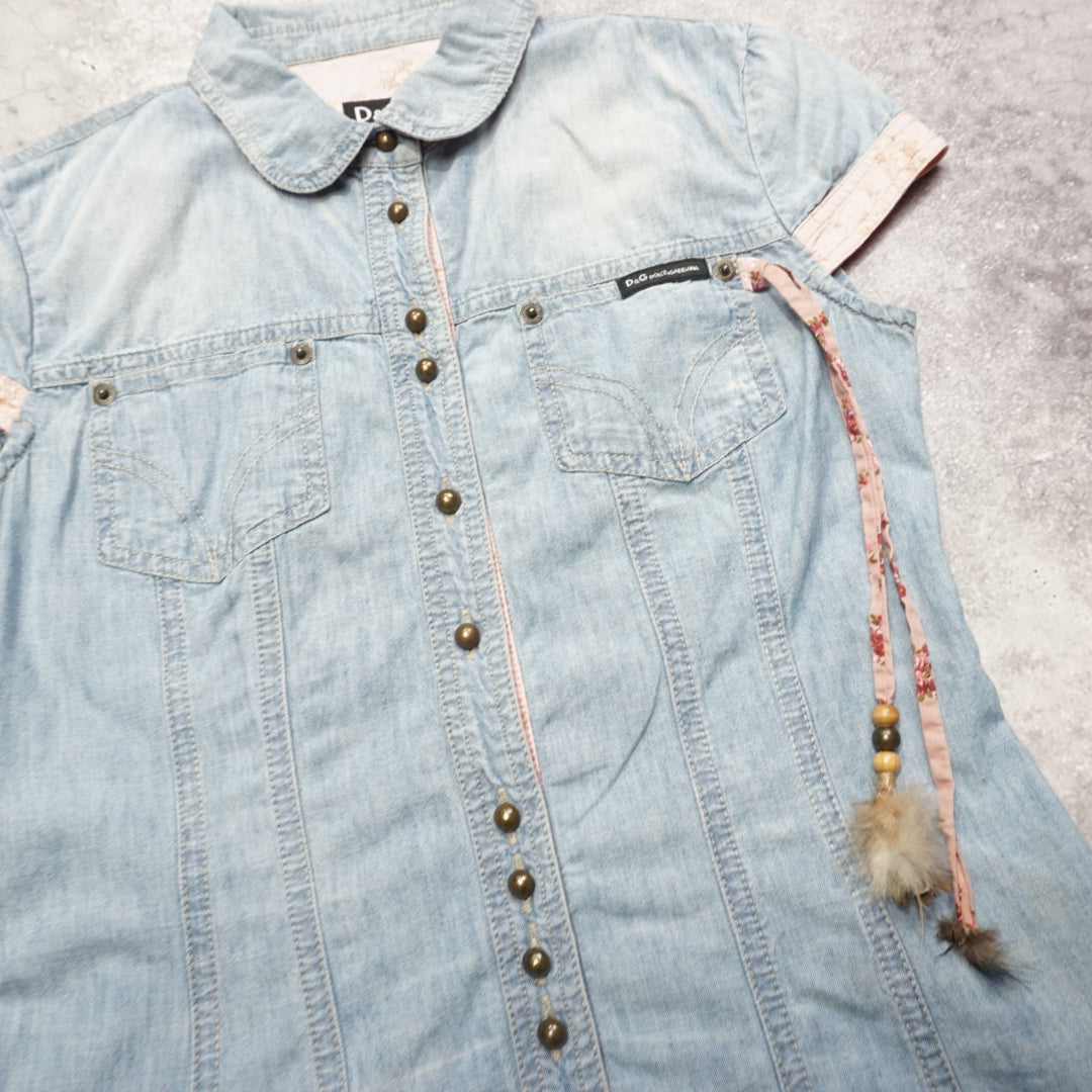 2000s Dolce & Gabbana Button Up Denim Shirt